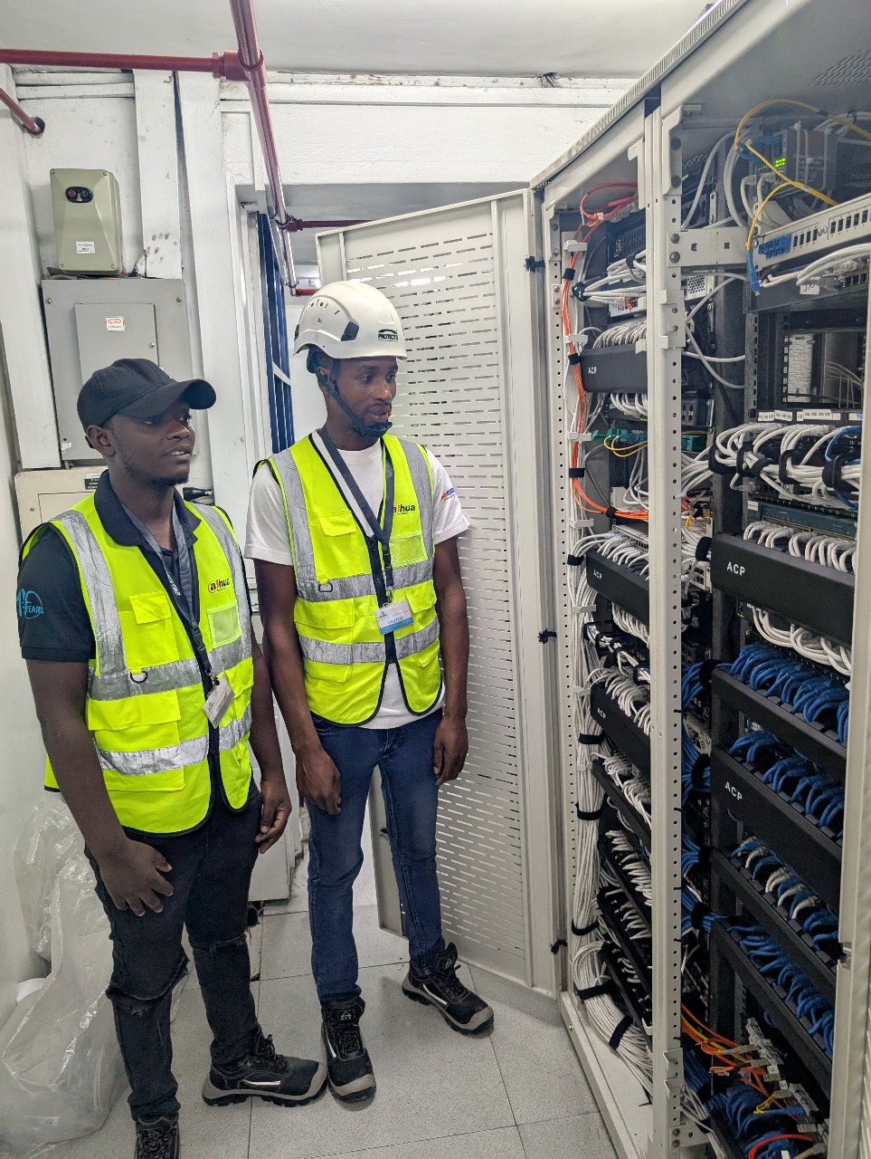 Clean, organized server room with proper cable management and labelling