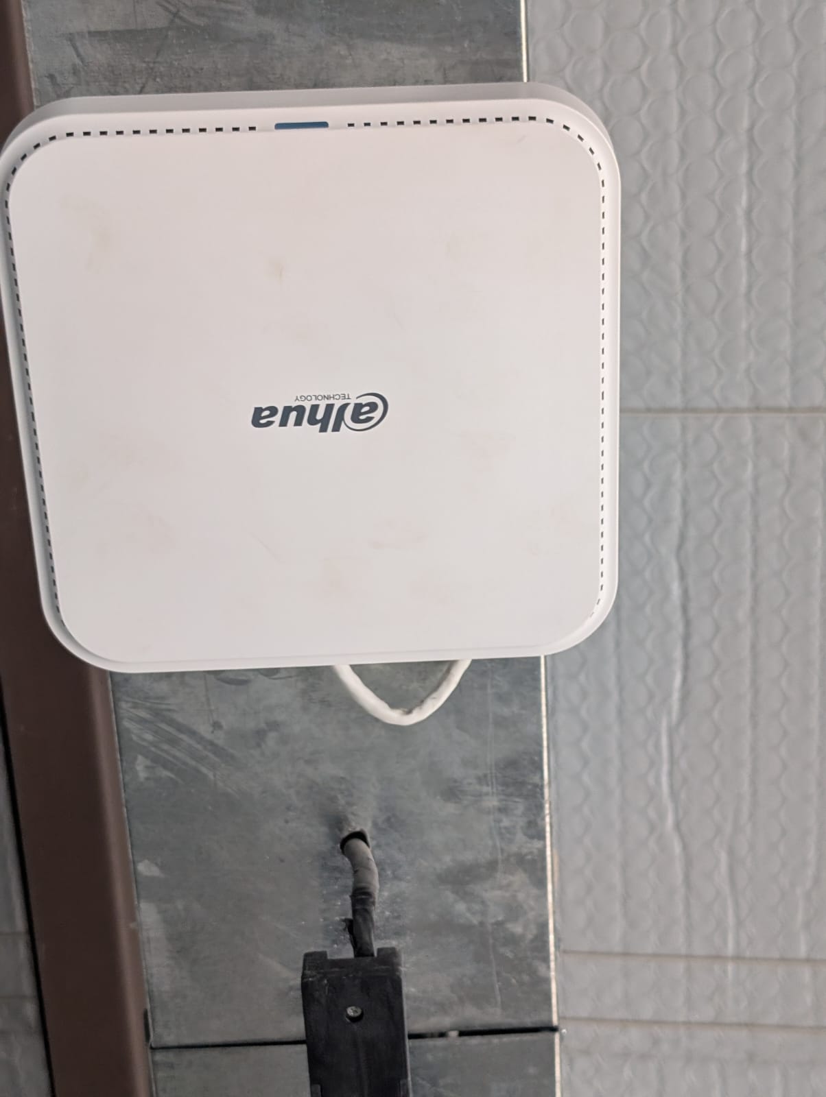 Dahua wireless access point installation in warehouse high bay area